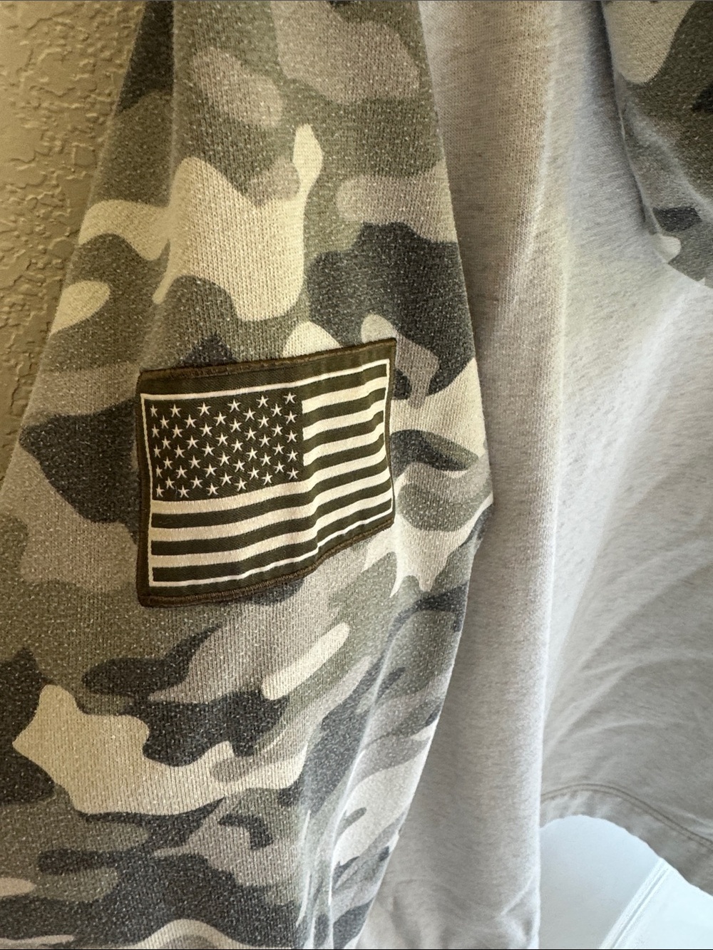 LSU Hoodie Sweatshirt with Camo Sleeves - Men's Casual Pullover - Picture 3 of 6